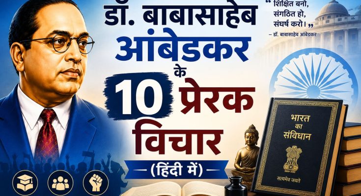 डॉ. बाबासाहेब आंबेडकर के 10 प्रेरक विचार डॉ. बाबासाहेब आंबेडकर के 10 प्रेरक विचार
