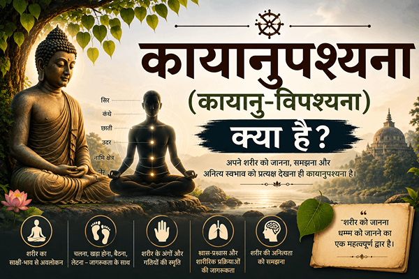 कायानुपश्यना (काय-विपश्यना) क्या है? कायानुपश्यना (काय-विपश्यना) क्या है?