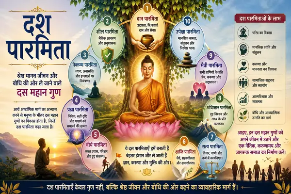 भगवान बुद्ध की दस पारमिताएँ (दश पारमिता)