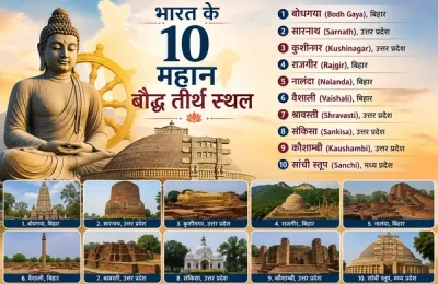 भारत के 10 महान बौद्ध तीर्थ स्थल: इतिहास, निर्माण और महत्व भारत के 10 महान बौद्ध तीर्थ स्थल: इतिहास, निर्माण और महत्व