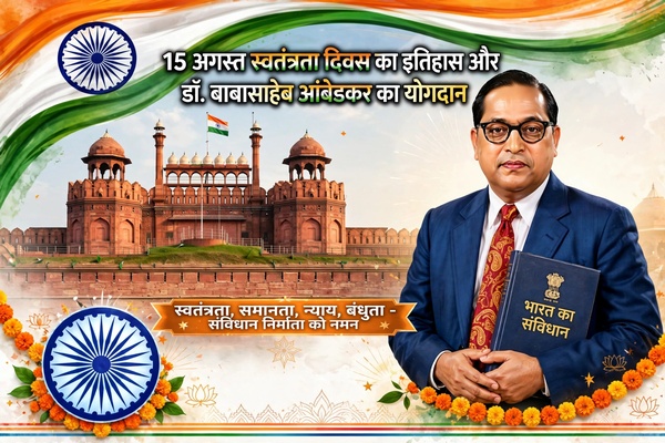 15 अगस्त स्वतंत्रता दिवस का इतिहास और डॉ. बाबासाहेब आंबेडकर का योगदान 15 अगस्त स्वतंत्रता दिवस का इतिहास और डॉ. बाबासाहेब आंबेडकर का योगदान